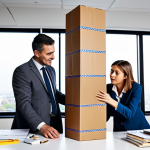 **

"A diverse team of professionals participating in a problem-solving activity, building a tower with cardboard and tape, fully clothed, appropriate attire, modern office setting, safe for work, perfect anatomy, natural proportions, professional corporate photography, high quality, family-friendly"

**