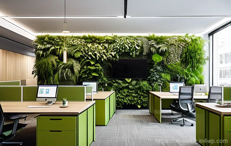 자연 요소와 인간의 관계 사무실 내 적용 - **Prompt 1: Serene Individual Workspace with Natural Accents** "A cozy and serene individual hom...