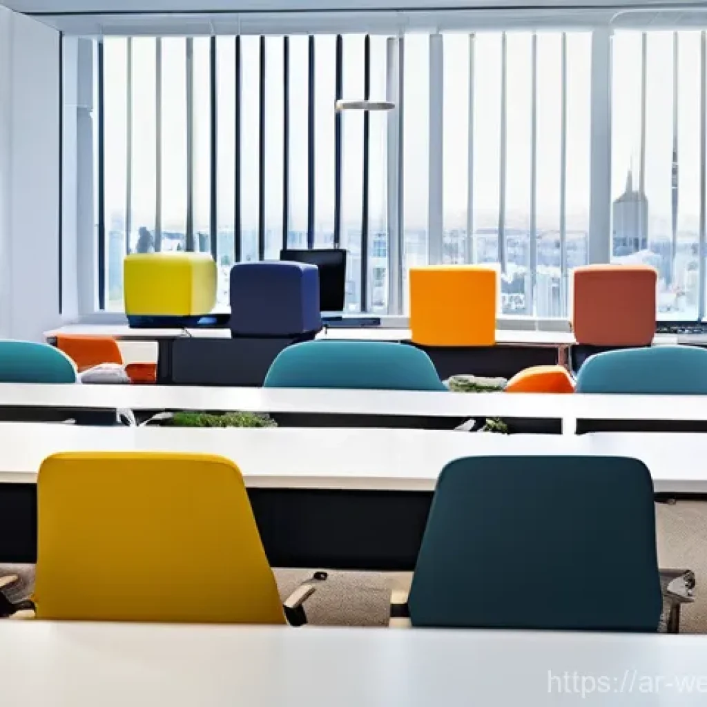 직원 웰니스 프로그램의 효과 분석 - **Prompt:** A vibrant, sun-drenched modern office space in a bustling Arab city, filled with diverse...